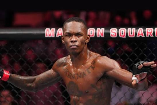 Adesanya in the octagon at Madison Square Garden